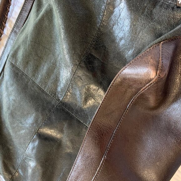 Tano Leather Black/Brown Convertible Shoulder Bag - Picture 6 of 8